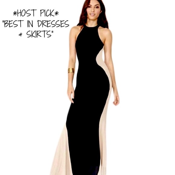 Dresses & Skirts - 🎉HP!🎉 Black/Taupe Goddess Formal Dress
